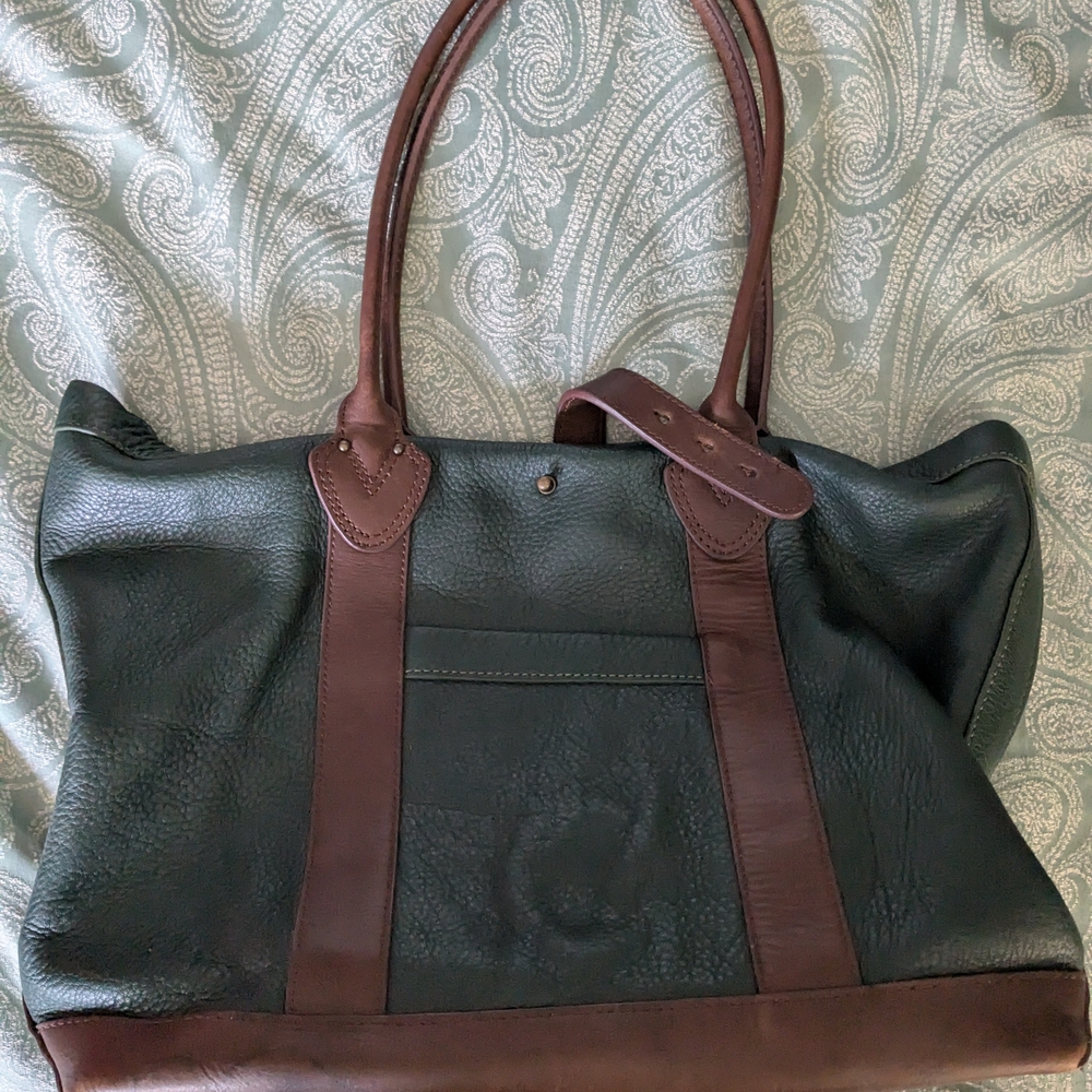 Elegant Black and Brown Leather Men's Bag